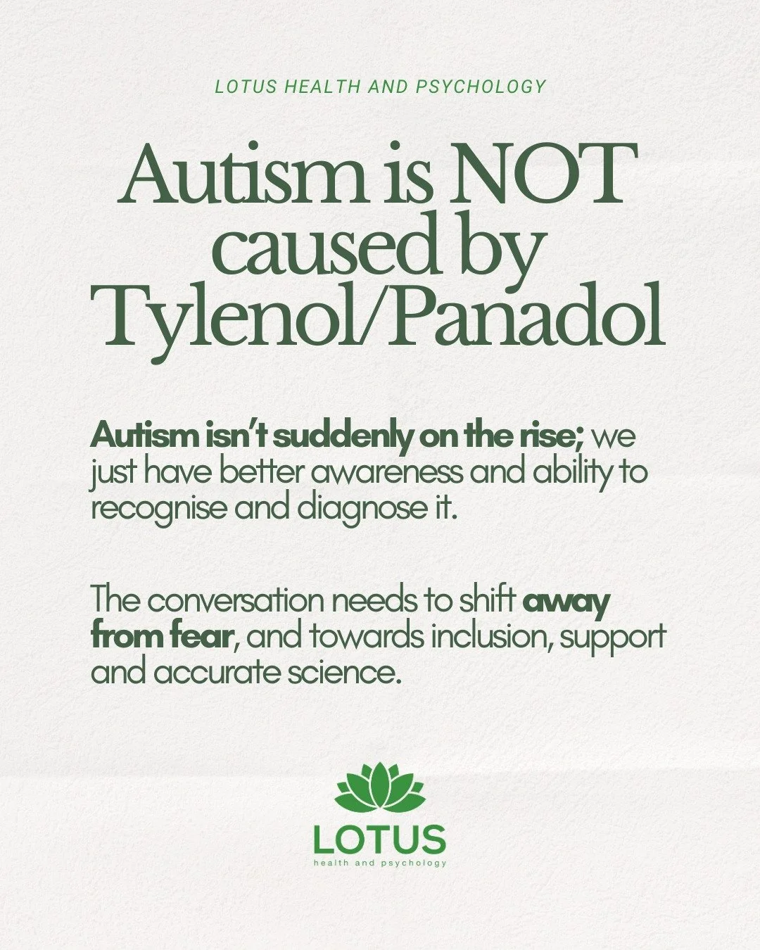 Autistic people and their families deserve far more than blame or fear-based myths. They need access to real support, accurate information, and meaningful opportunities to grow and thrive. Families should be met with compassion and understanding, sur
