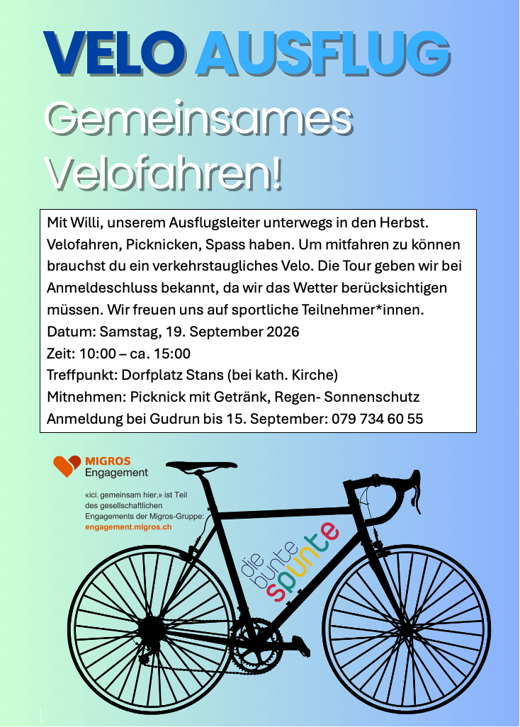 Velo Ausflug