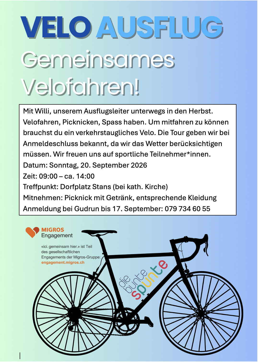 Velo Ausflug