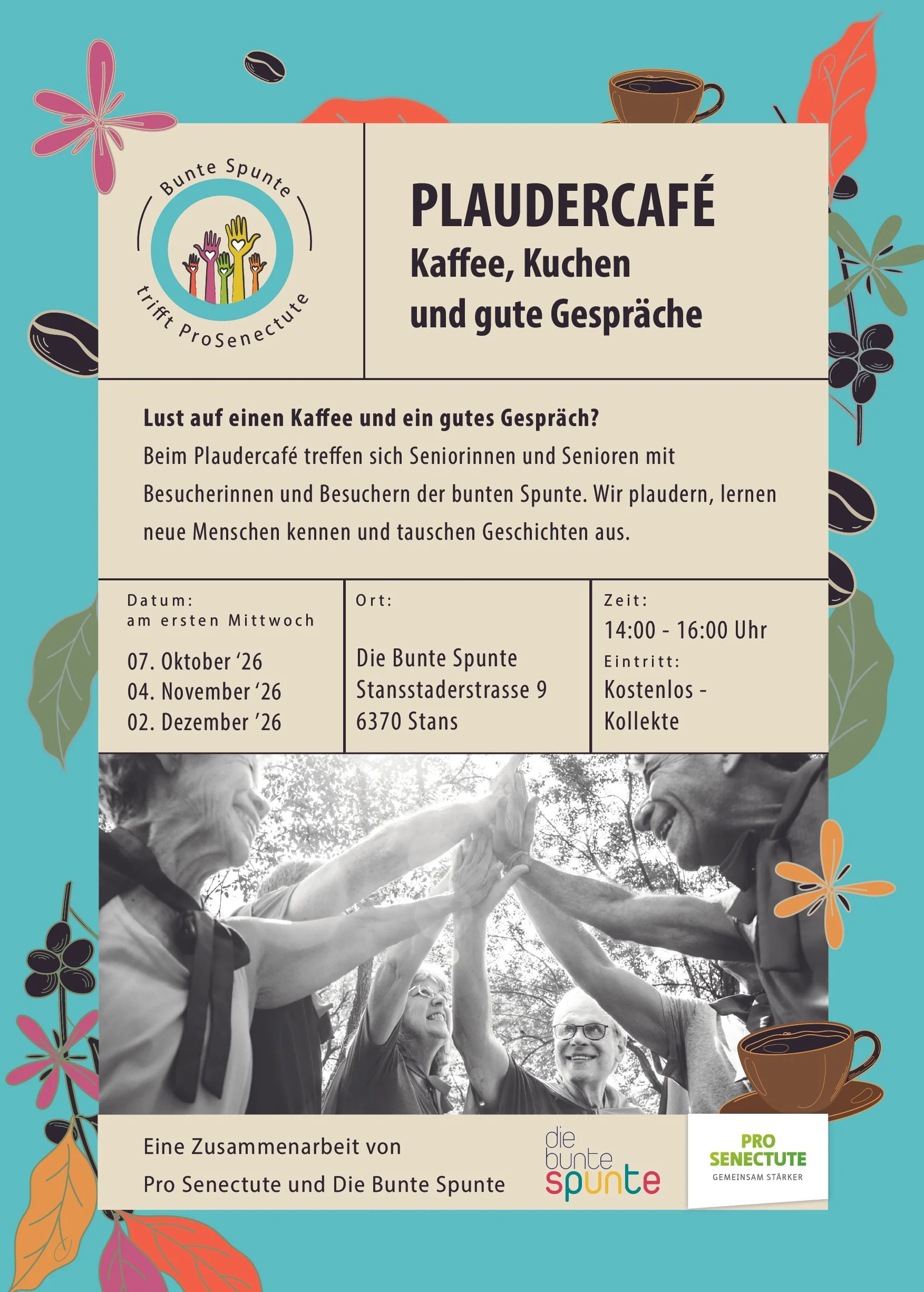 Plaudercafé – Kaffee, Kuchen und gute Gespräche
