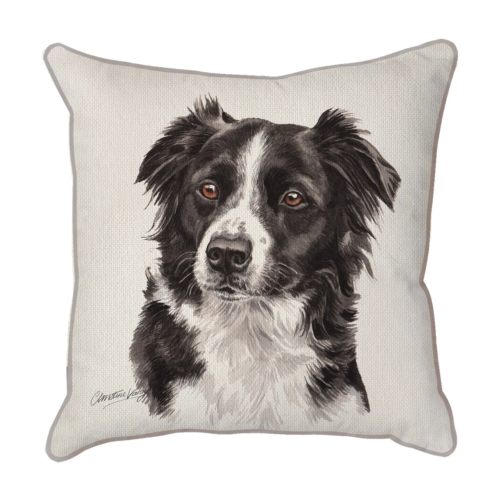 Border Collie - Christine Varley Scatter Cushion