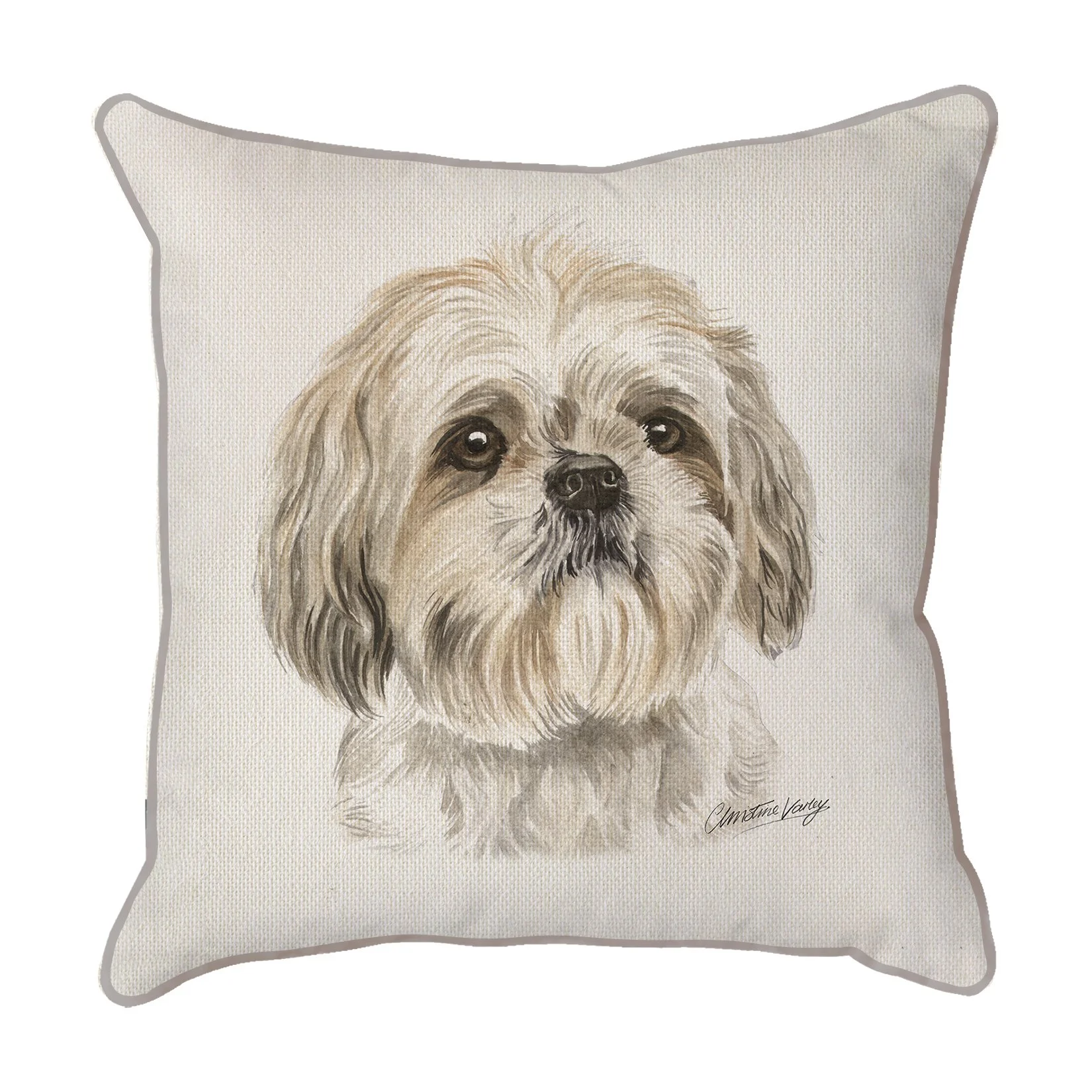 Lhasa Apso - Christine Varley Scatter Cushion