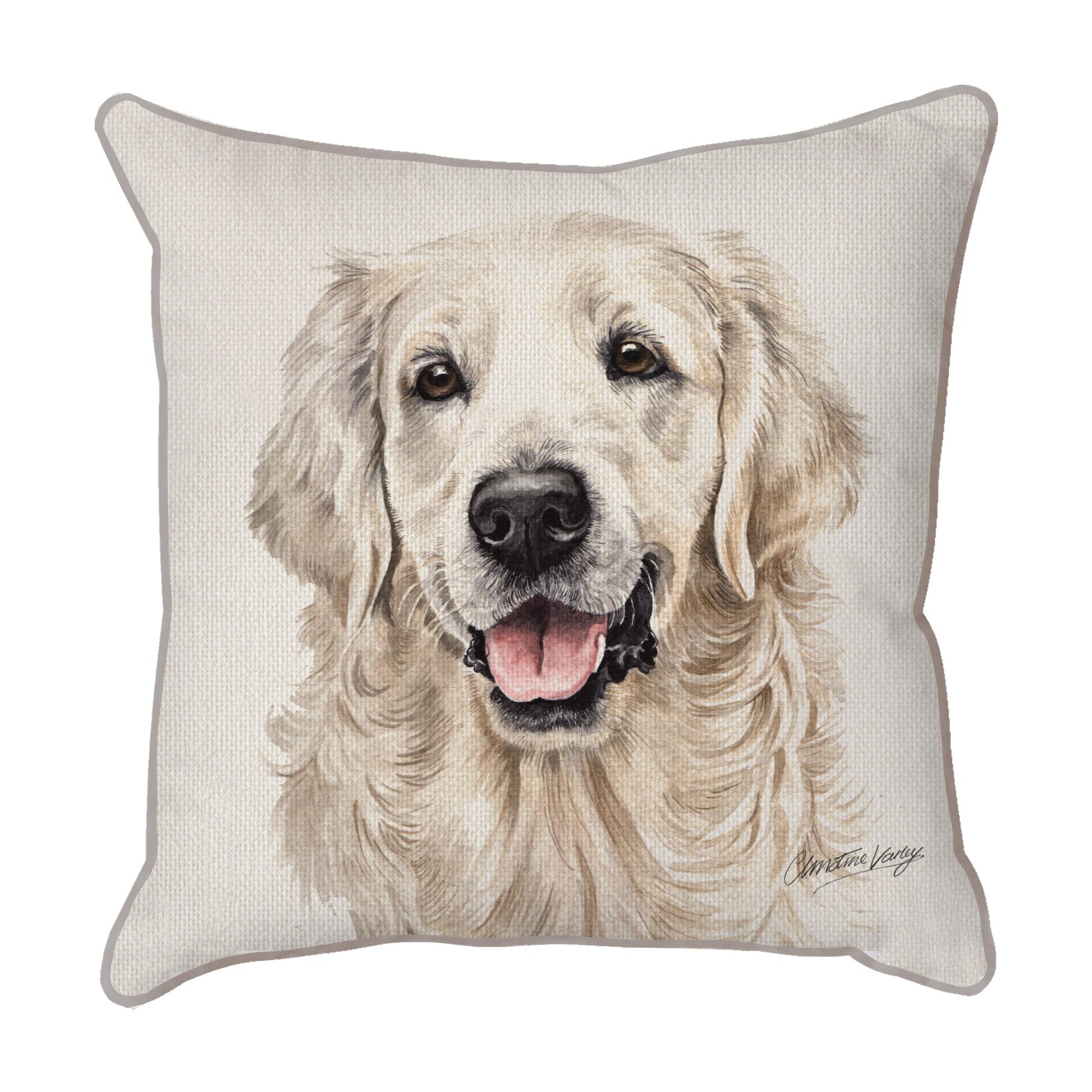 Golden Retriever - Christine Varley Scatter Cushion