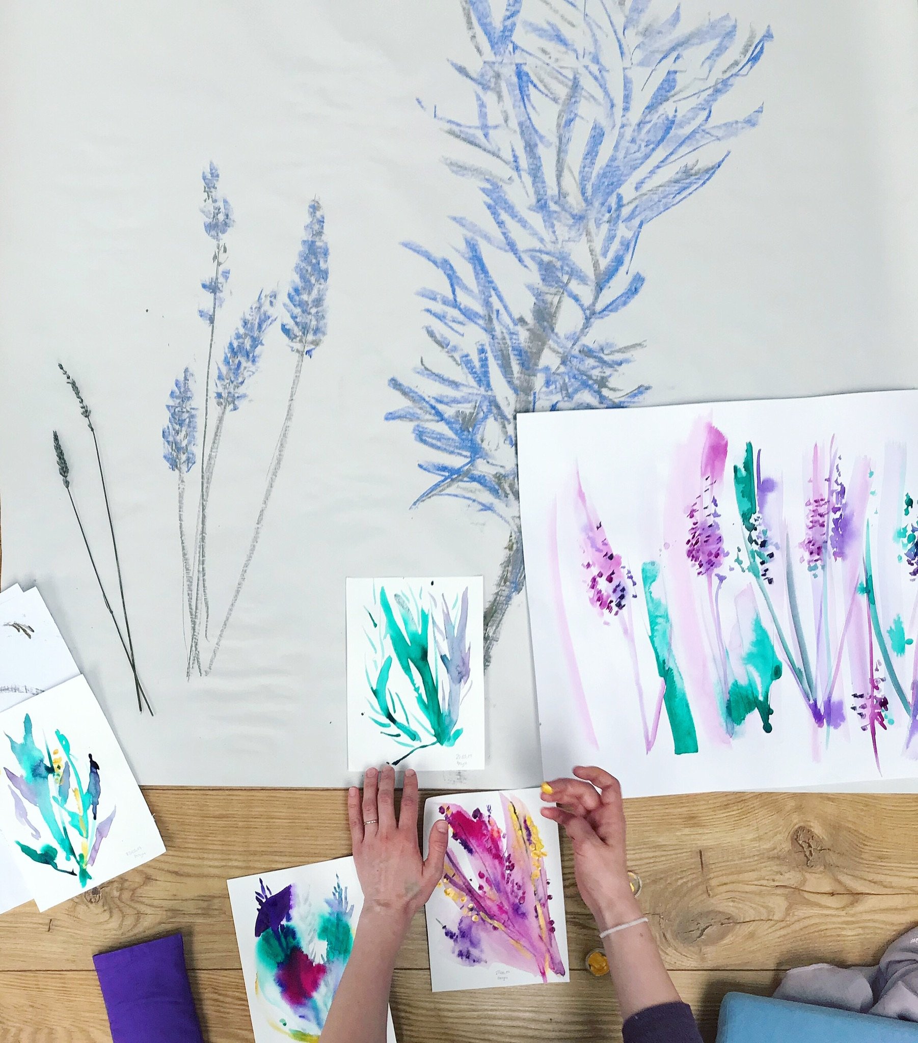 Watercolour Wellbeing Workshop inspired by Lavender.jpg
