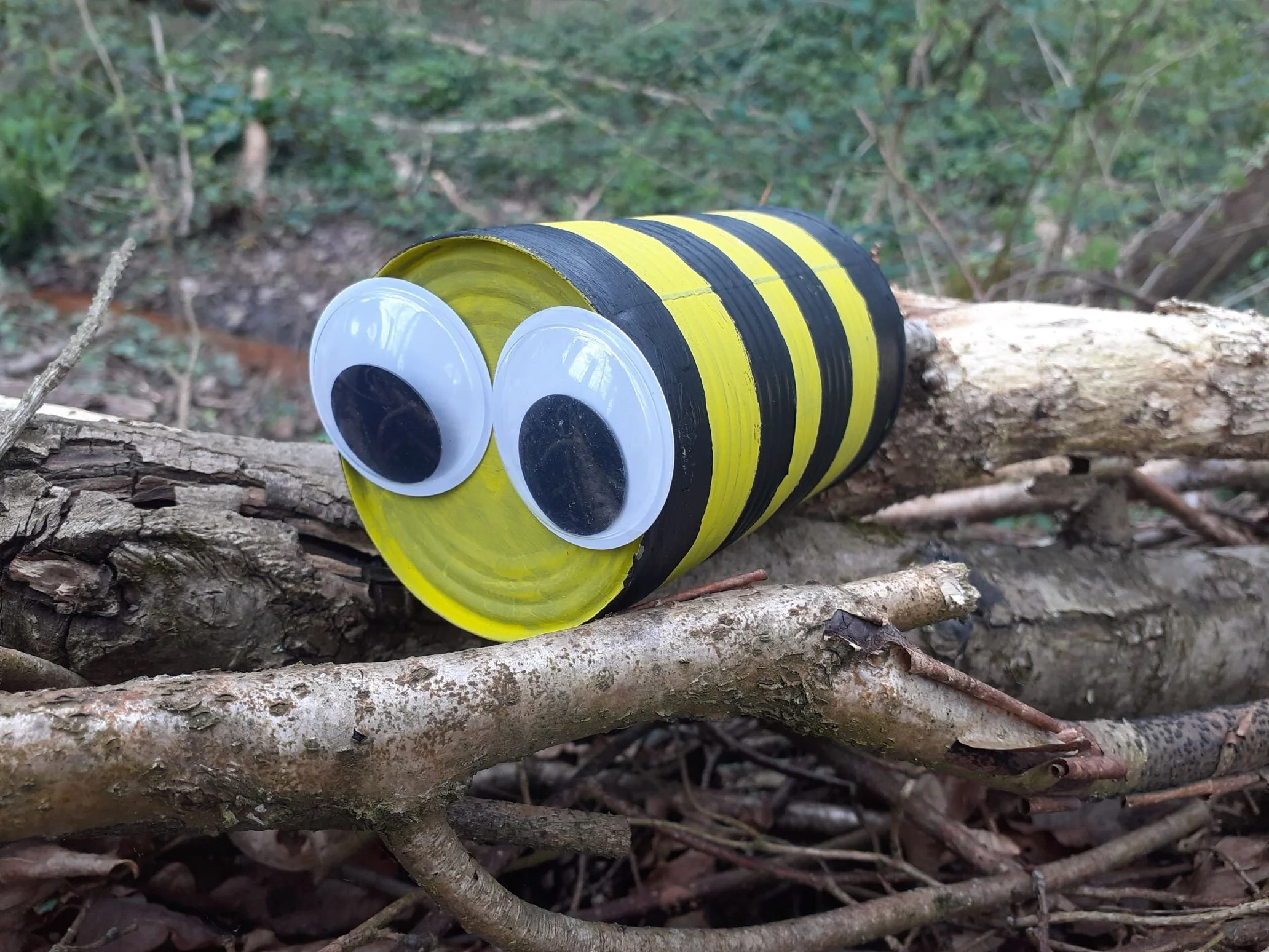 Up-cycled Tin Can Bee Hotel