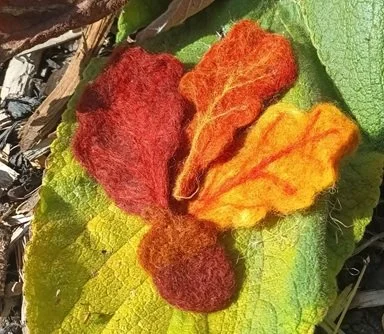 Needle Felt Leaves Workshop