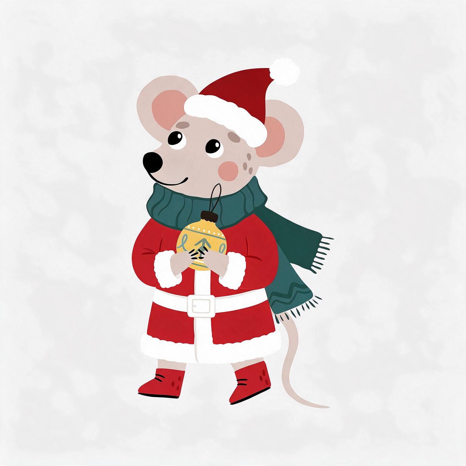 Cartoon Christmas mouse