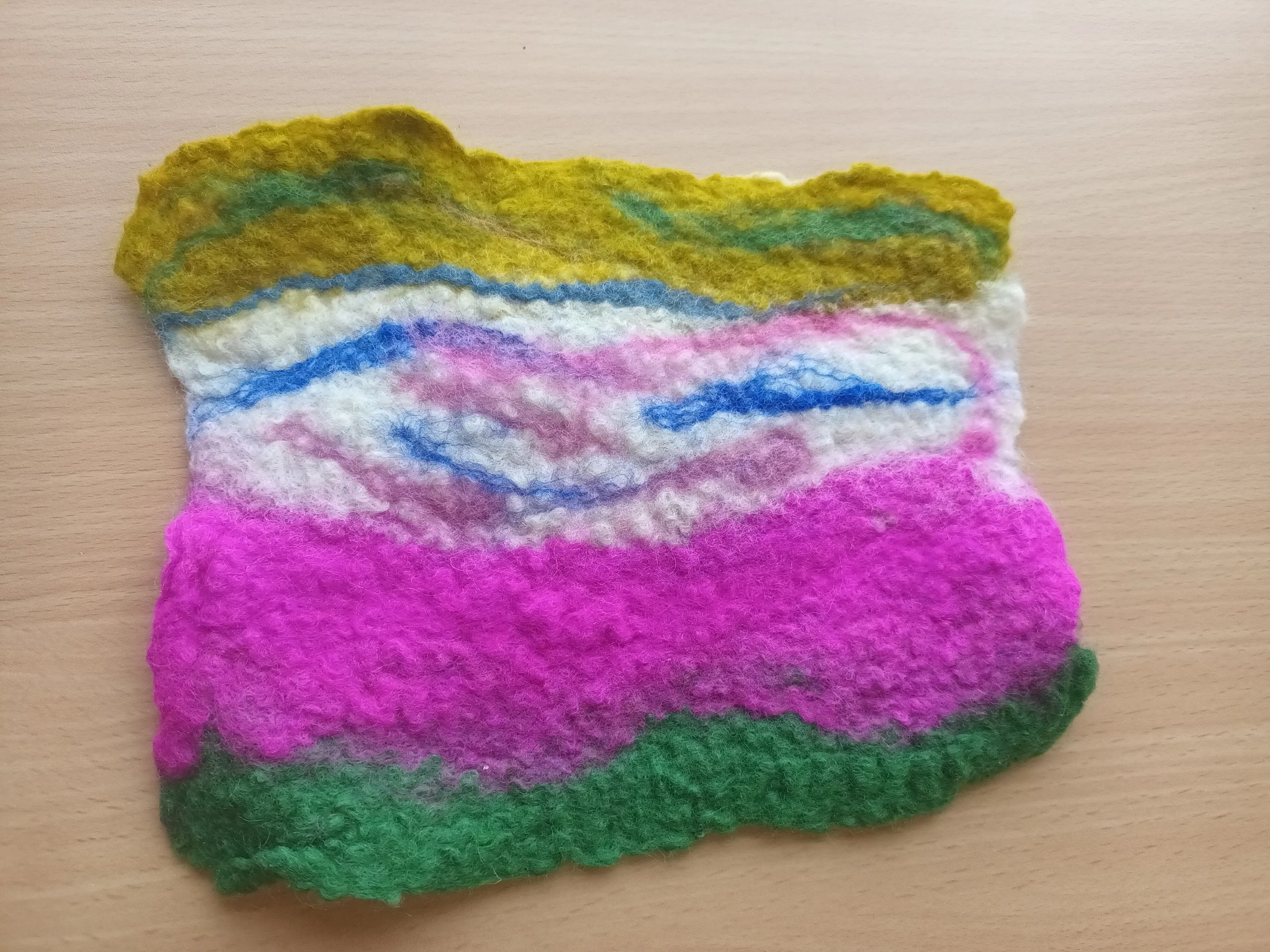 Colourful felt design