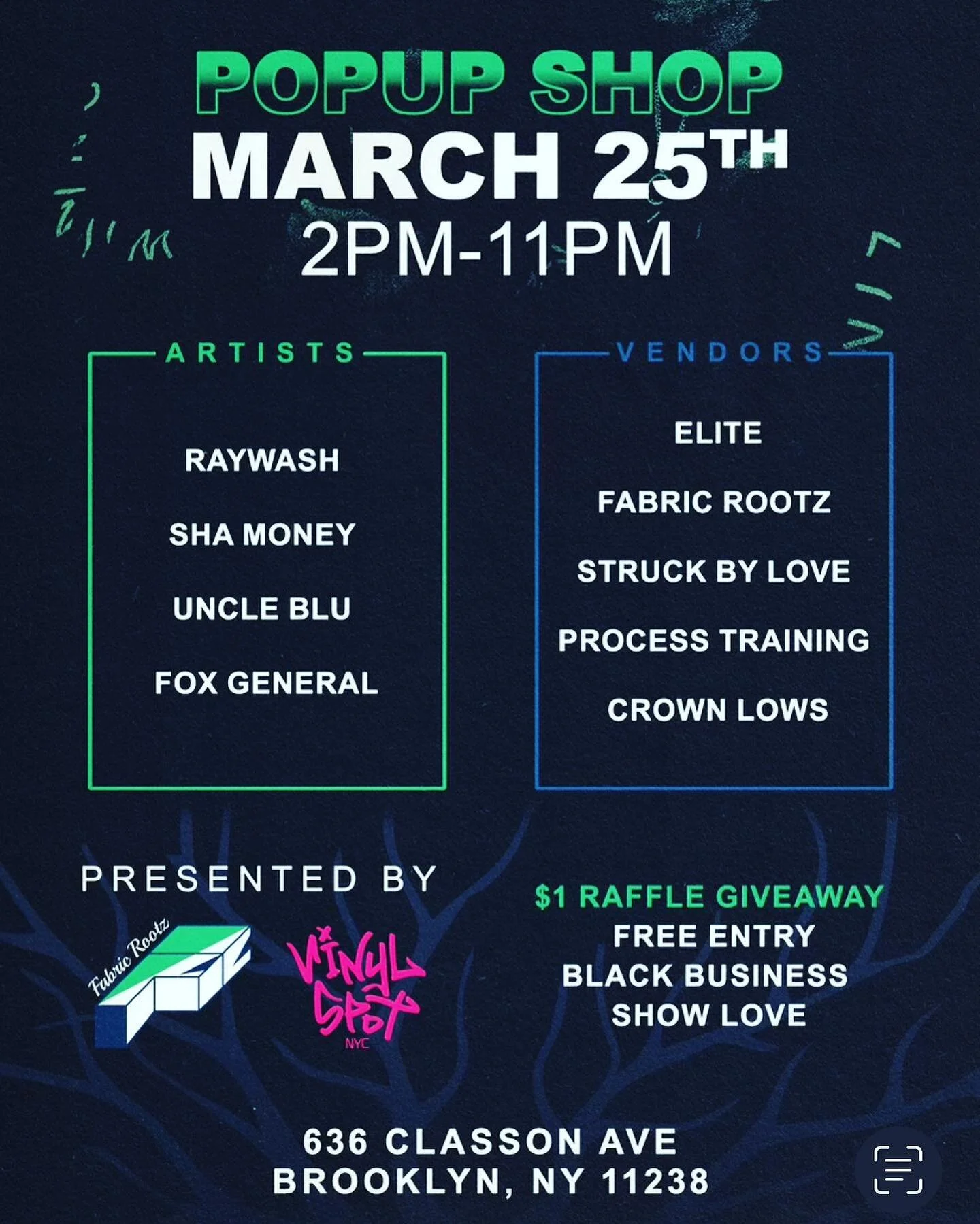 Pop out&hellip;.. it&rsquo;s a pop up 💚💙🖤💛🤍💜❤️🌱✌🏽see y&rsquo;all there ✅