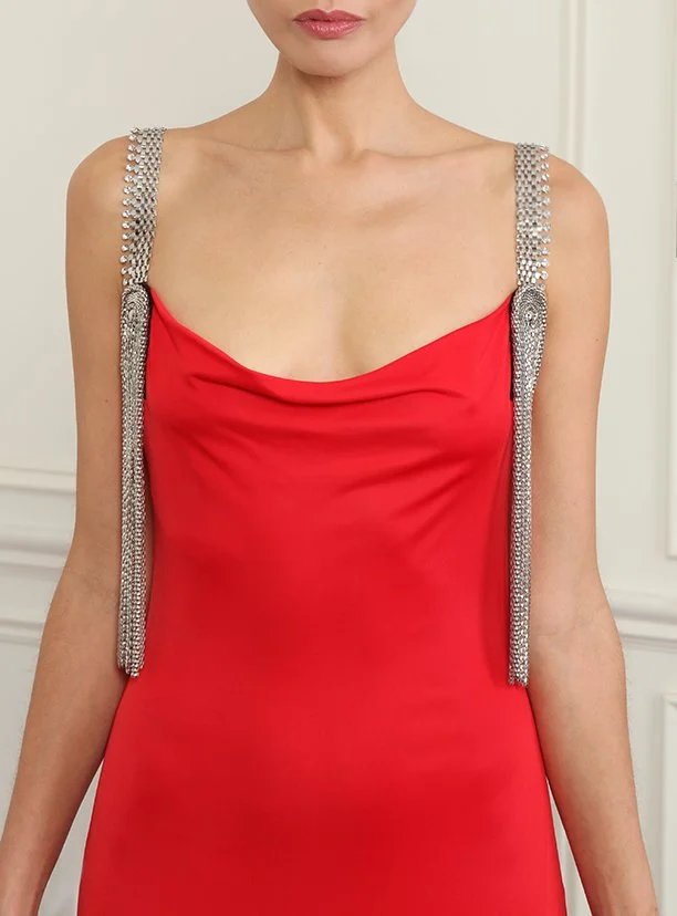 christopher kane red dress Christopher Kane mini glitter lightening dress StyleSwap