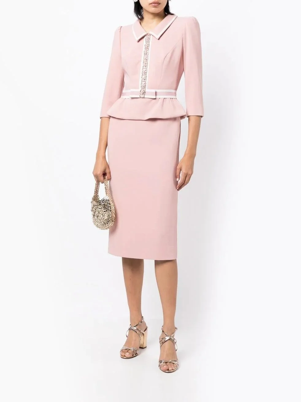 strapless open back dress Mauve Pink Back T-Shaped Halter Tie Zipper Closure Loose Fit  Off-The-Shoulder Long Sleeve Mini Dress /1-1-3-2 main image 0