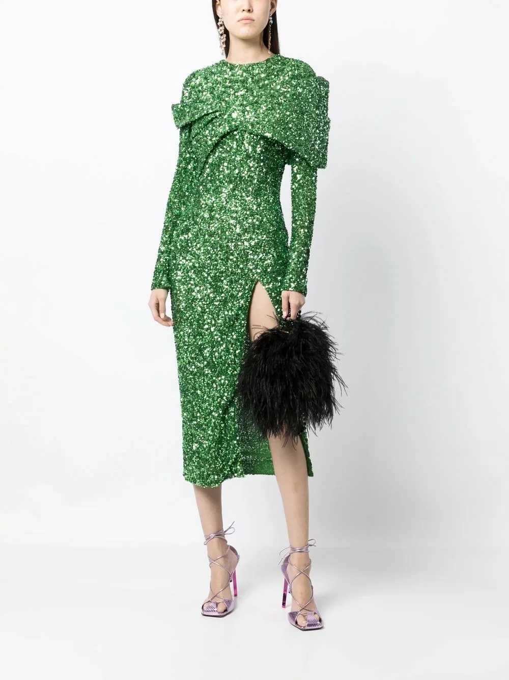 slim fit dress slacks SOPHIA GOWN - GREENERY main image 1