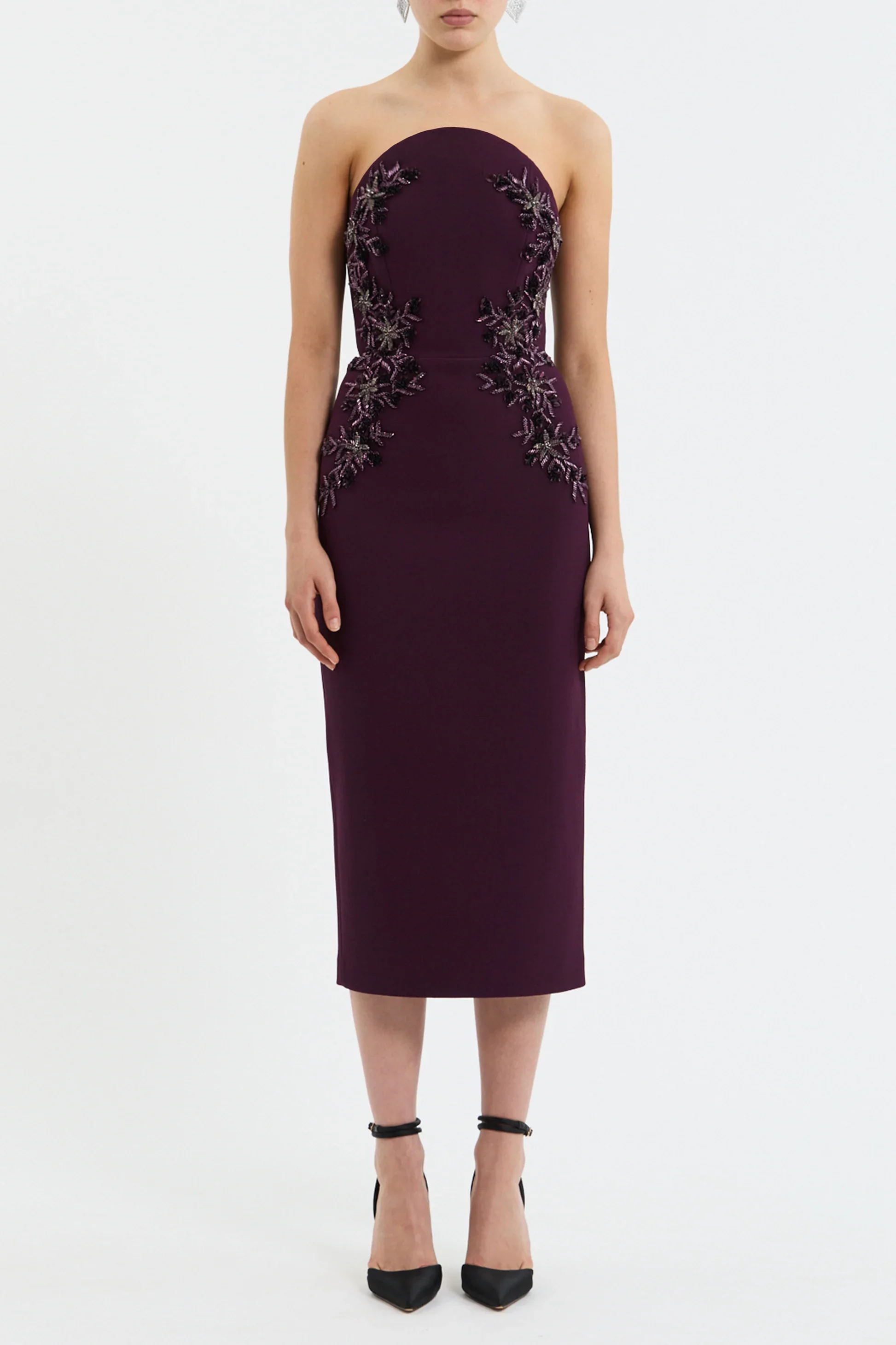 Rebecca Vallance Beatrice Midi Dress Retail $1850 Rental $510   Size 10 & 6