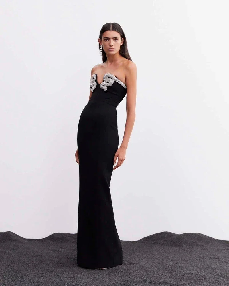 Rachel Gilbert  -  Lukas Crystal-Snake Strapless Gown Retail $3500 Rental $650 Size 6