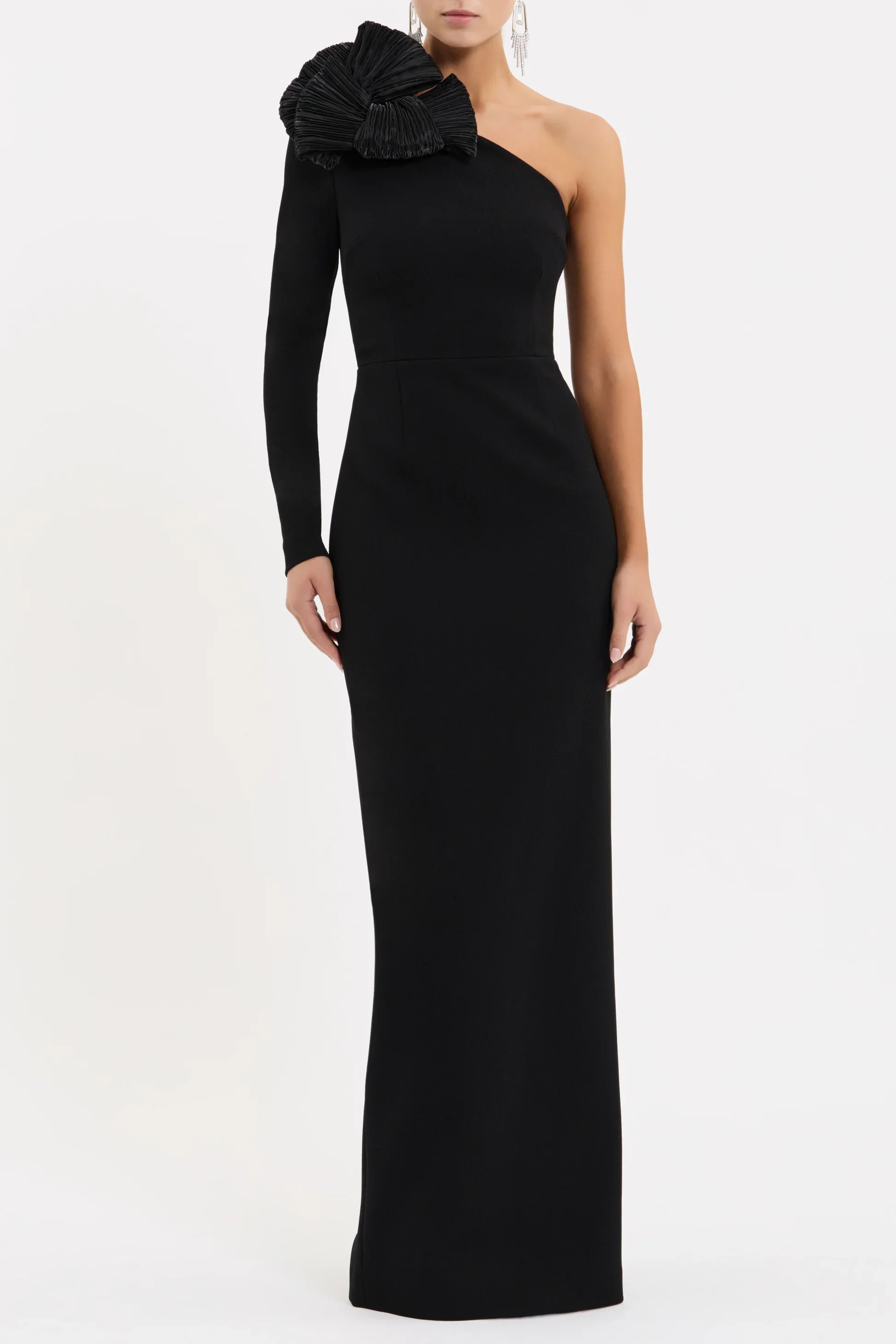 Rebecca Vallance Evolet Gown in black Retail $2850 Rental $650 Size 2 & 10