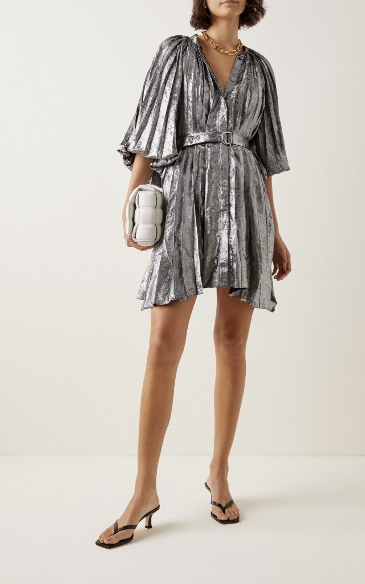 Acler - Metallic Silver Cocktail Dress (Size 8 - 10)