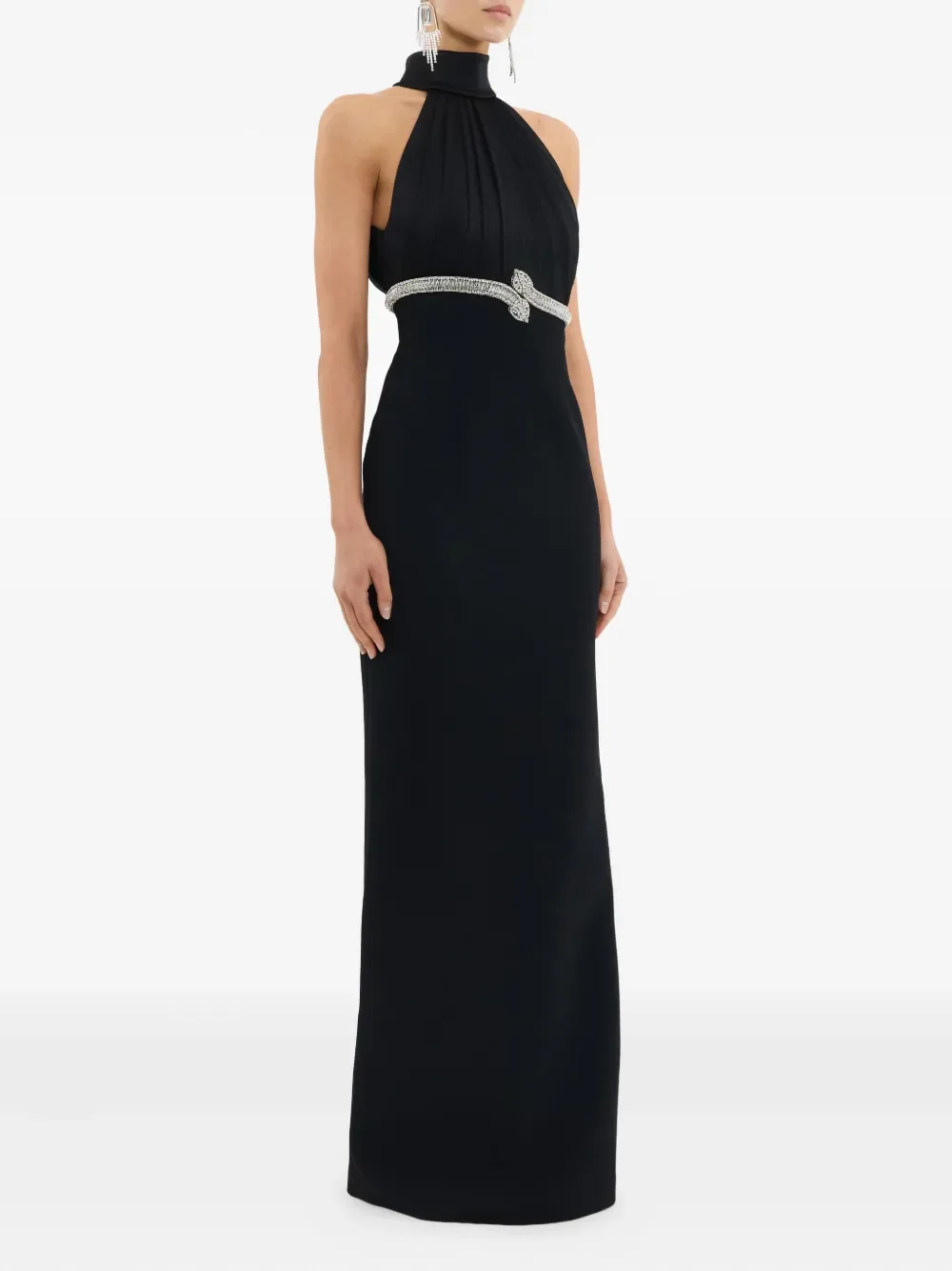 Rebecca Vallance  Lilith embellished halterneck dress retail $2500 / rental $650 size 6