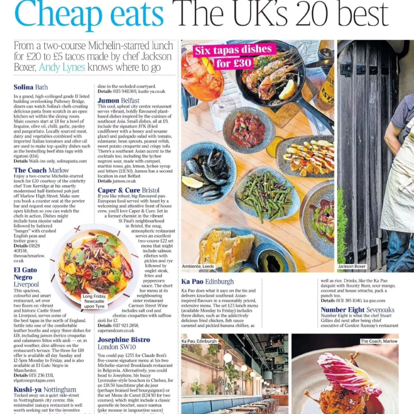 A lovely mention for @no8sevenoaks in last Saturday's @thetimes 

Highlighting their delicious set lunch available Monday to Saturday.