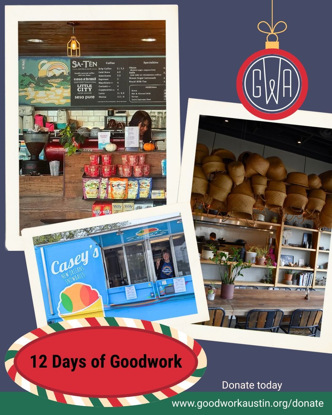 Meet Our Member Restaurants: 
From downtown kitchens to food trucks, our member restaurants show up for Austin every day &mdash; feeding both people and possibility.

To be become a member or to donate please visit our website 
🔗 www.goodworkaustin.