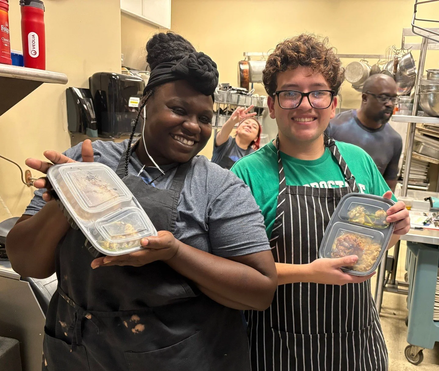 Our Culinary Workforce Training Program gives our trainees the chance to learn by doing and that means putting their skills to work for others, too!

As part of their 9-week training program, they prepare 100 fresh, nutritious meals for students at A