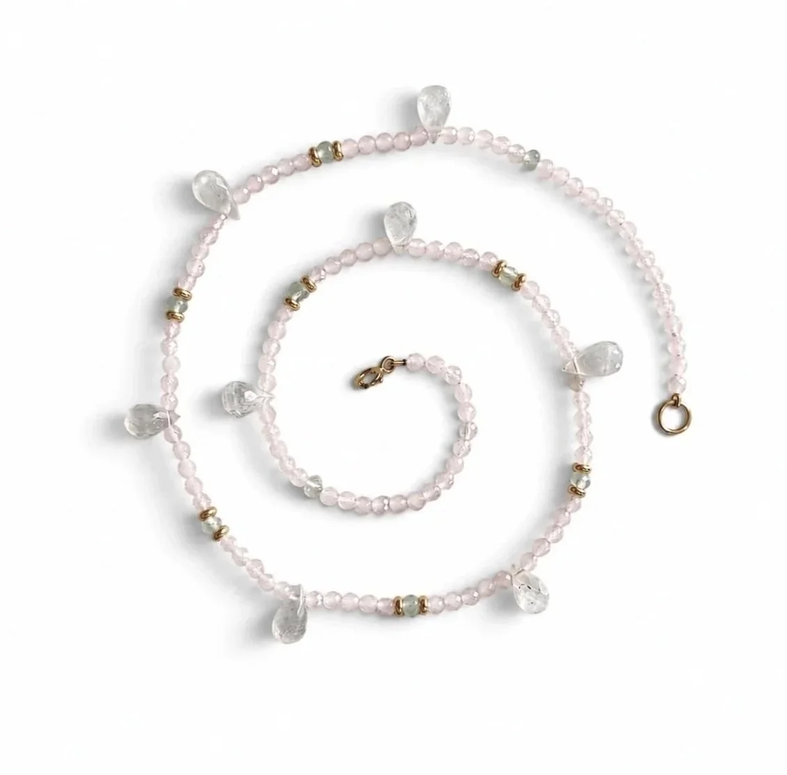 Rose Quartz Caillou necklace