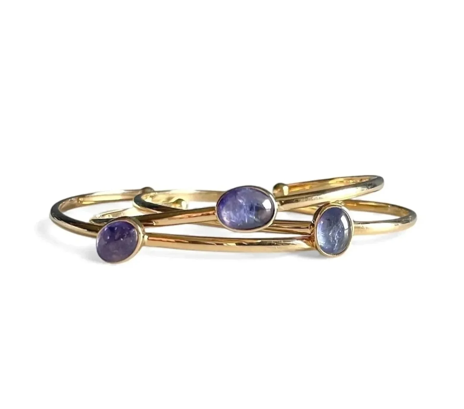 Tanzanite Jellybean Bangles