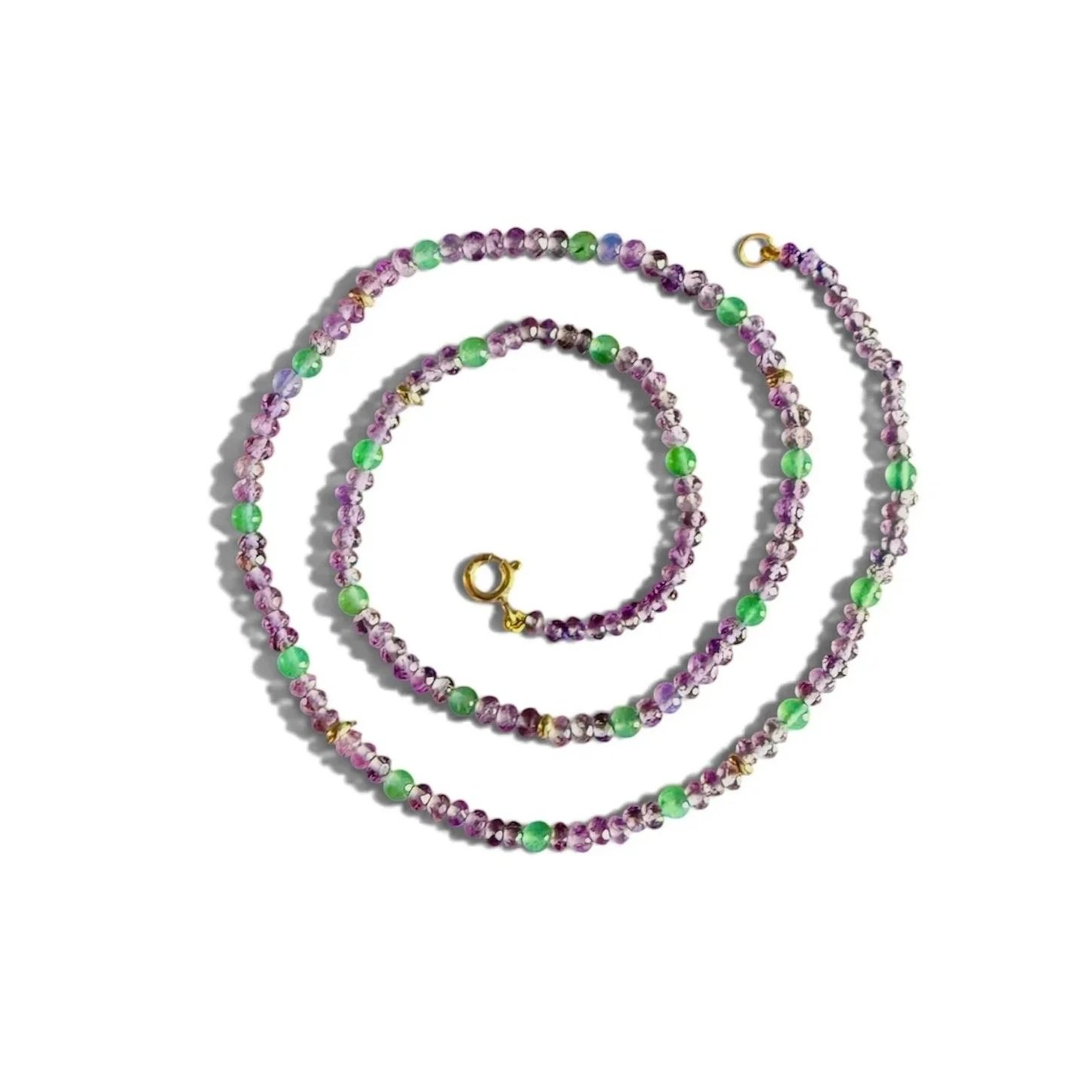 Amethyst and Aventurine Caillou Necklace