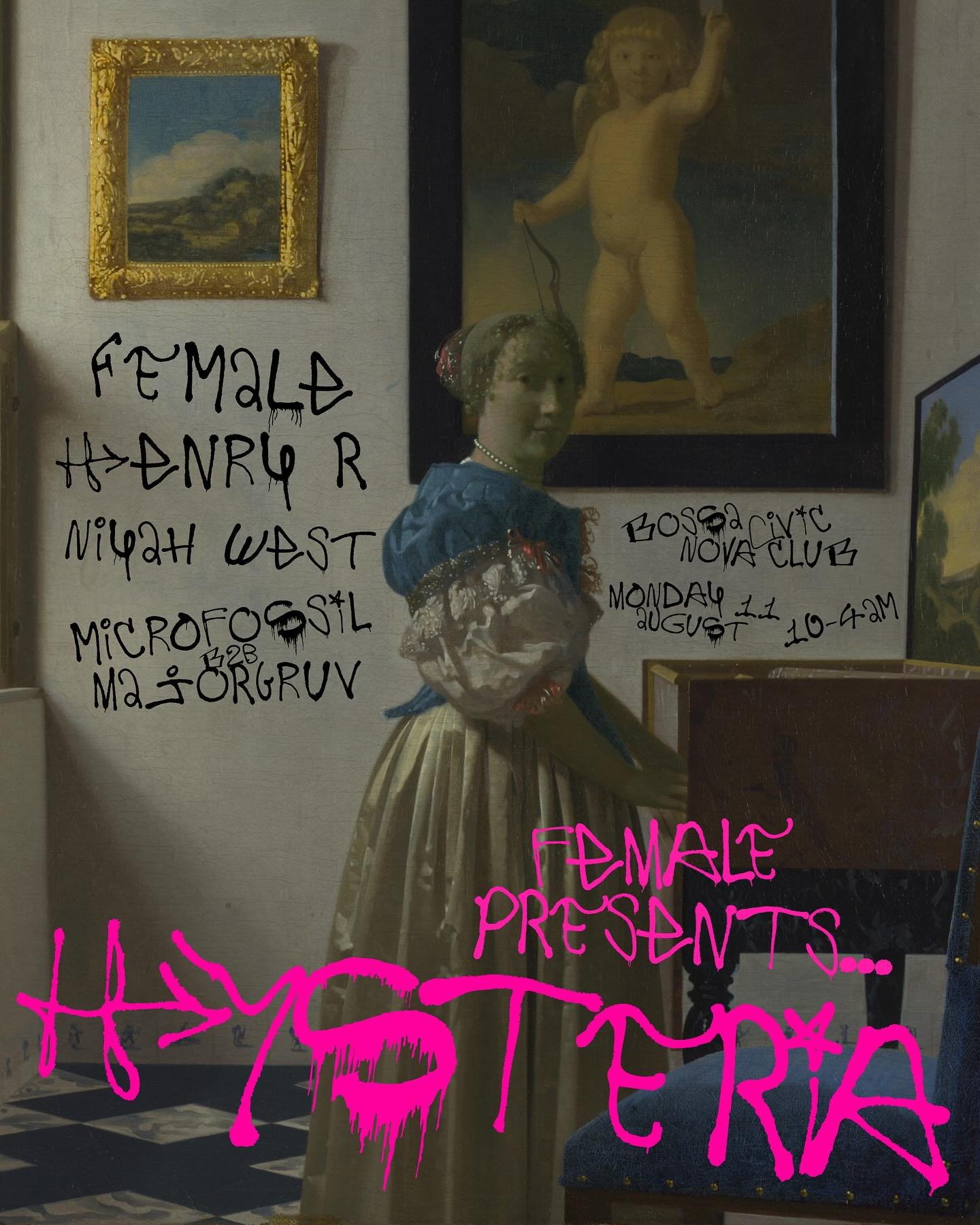 Your favorite dj duo and gender&mdash; FEMALE cordially invites you to experience HYSTERIA. We&rsquo;ve seen the way our judies have acted (out) all summer and we know you all need a night to let loose. Because who doesn&rsquo;t need a little female 