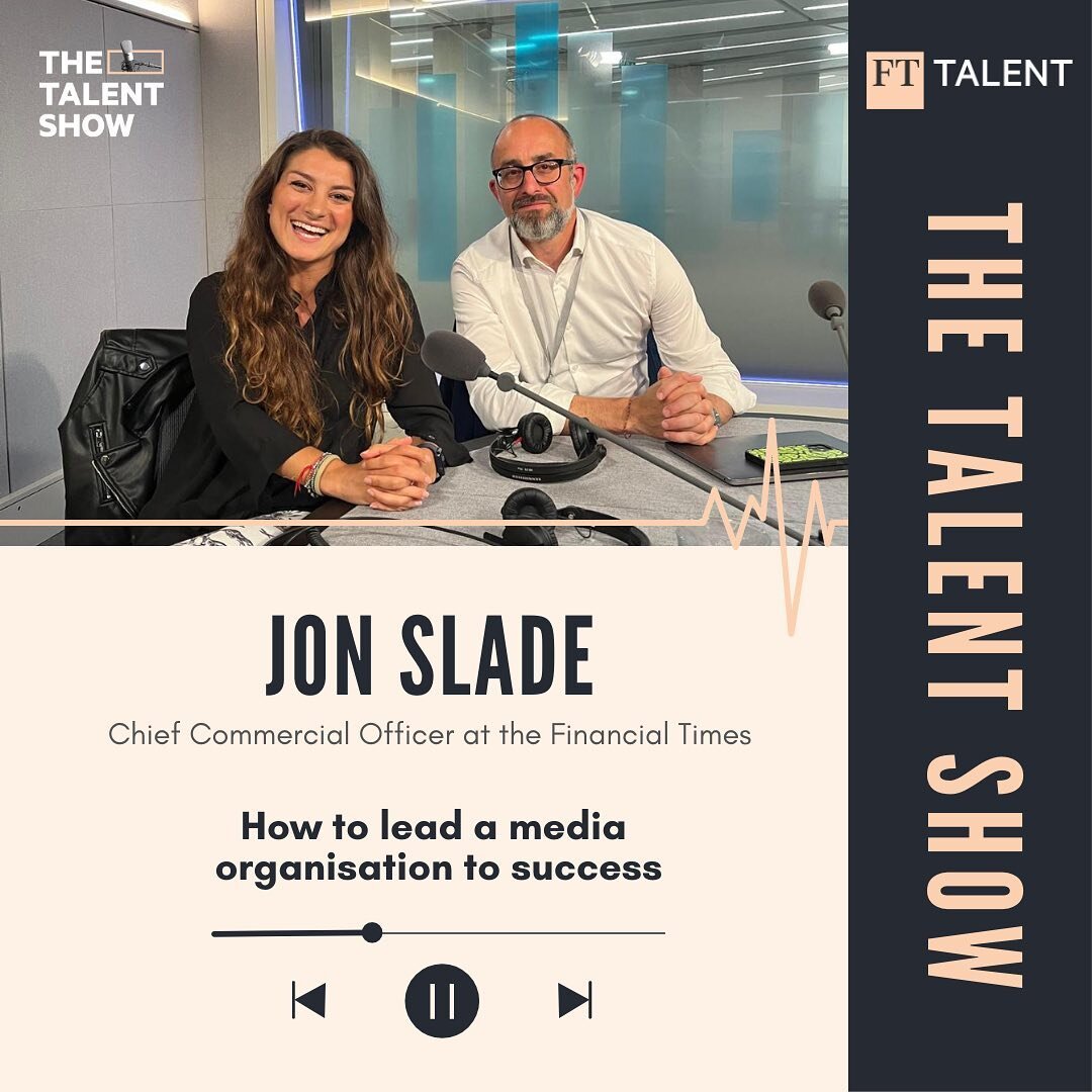 For the summer edition of The Talent Show we are out with our episode on Wednesday as well, today, @virgyeveryv welcomes Jon Slade, the Chief Commercial Officer of @financialtimes, who shares an intriguing journey that defies the conventional career 