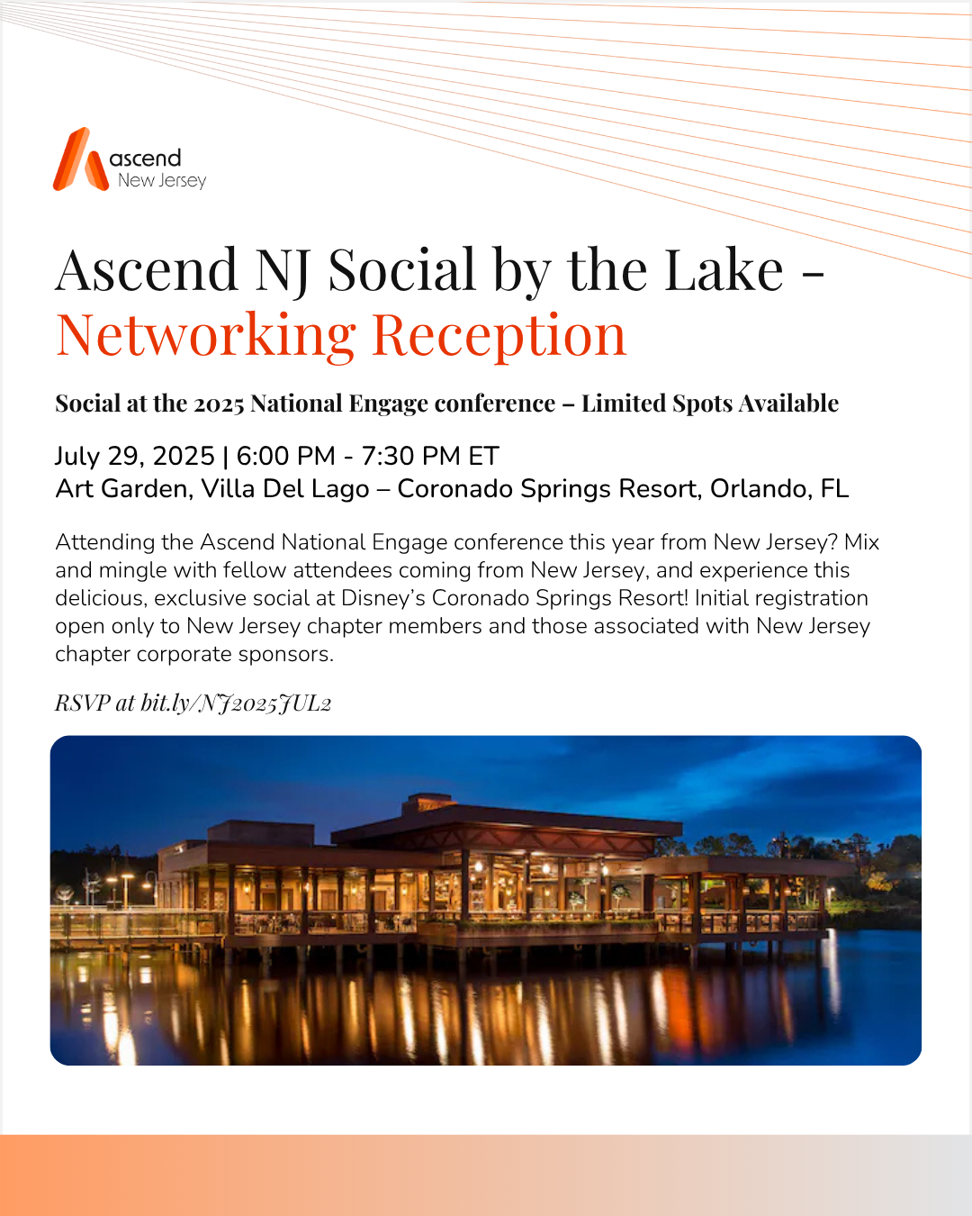 Ascend NJ Social by the Lake - Networking Reception