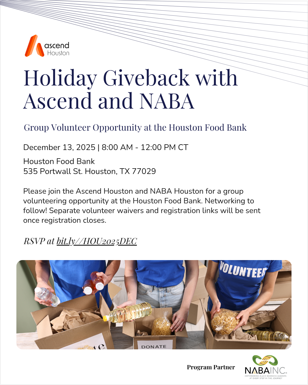 Ascend Houston: Holiday Giveback with Ascend and NABA