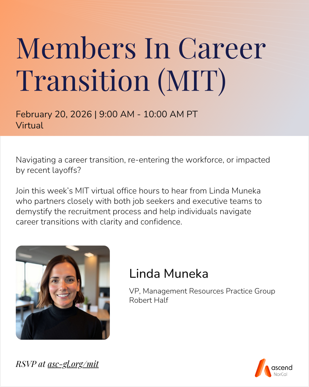 Members In Career Transition - Virtual Office Hours