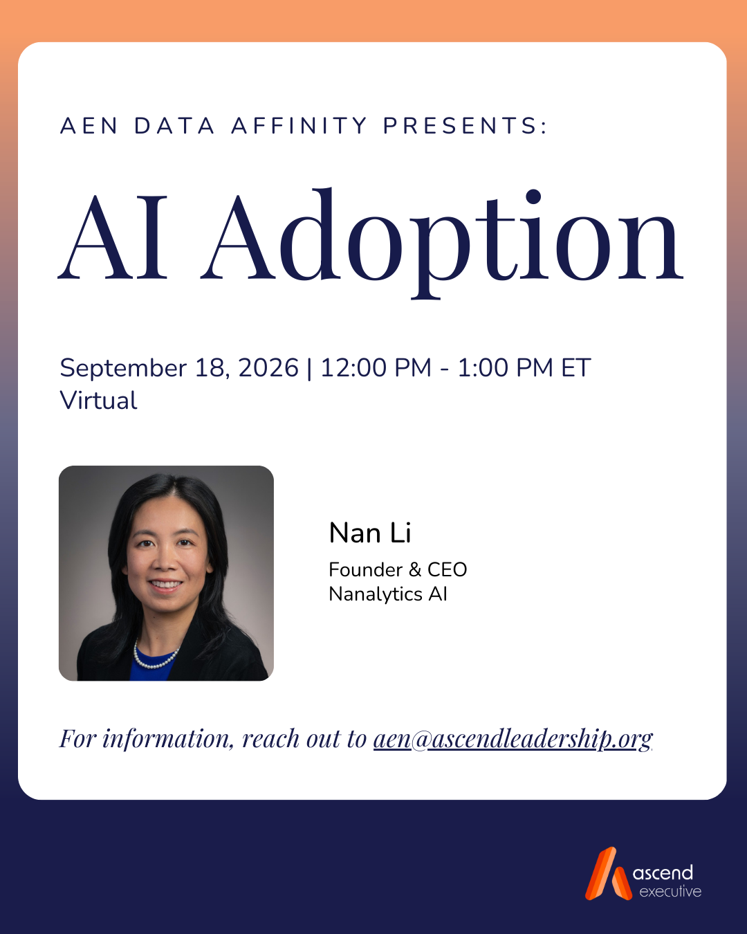 AEN Data Affinity Presents: AI Adoption*