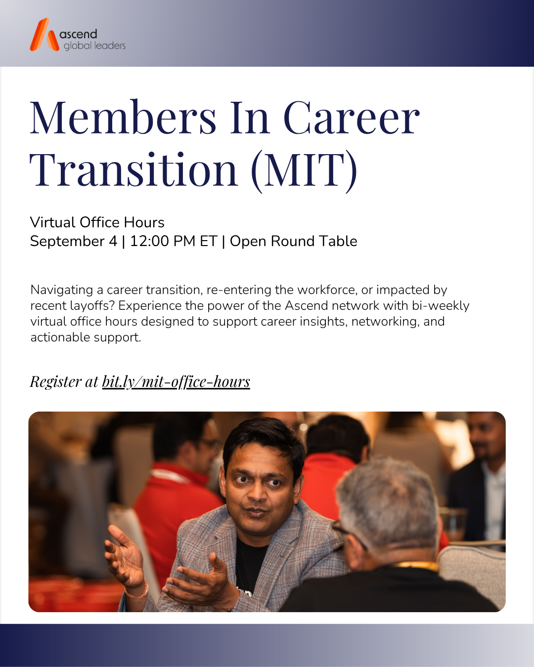 Members In Career Transition (MIT) - Virtual Office Hours