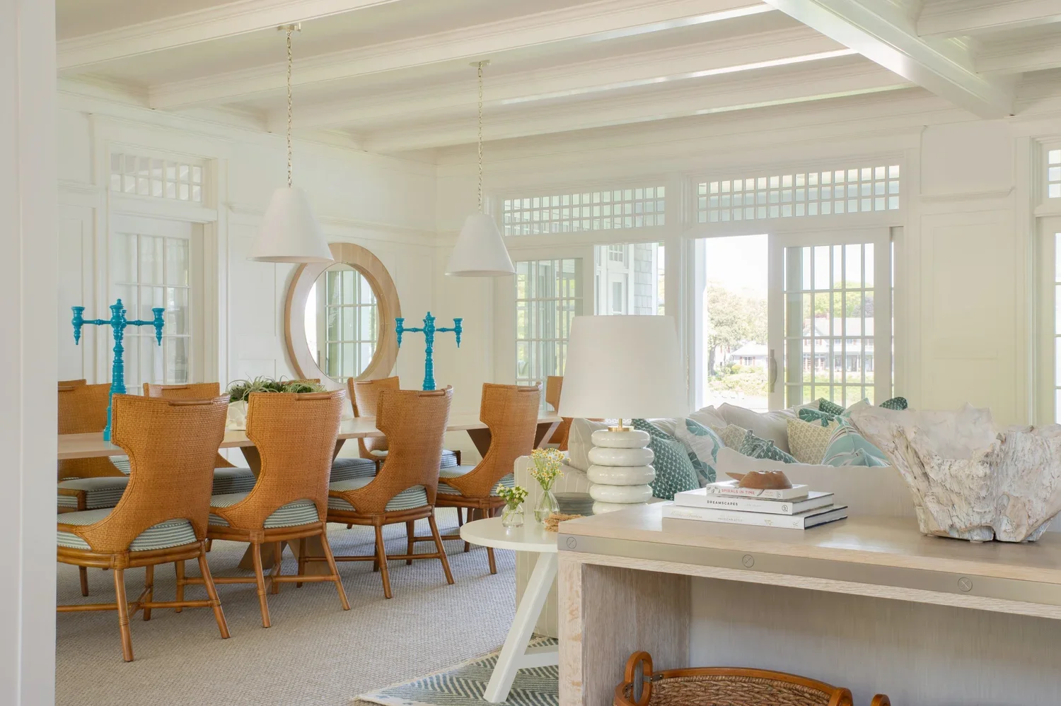 Osterville Coastal Beach House in Cape Cod, MA | Interior Design by Justine Sterling Design