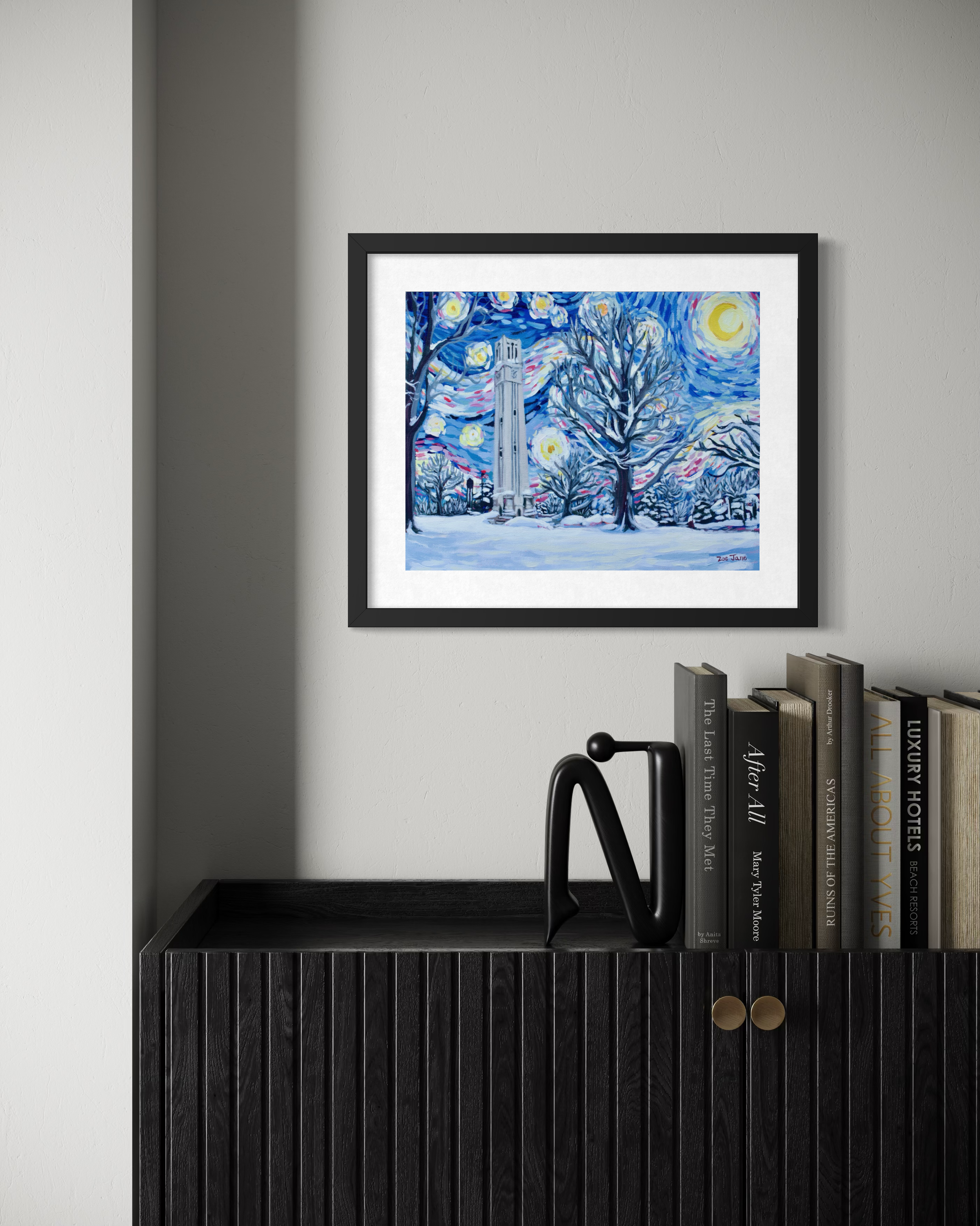 Starry Night/NC State University Bell Tower (Print)