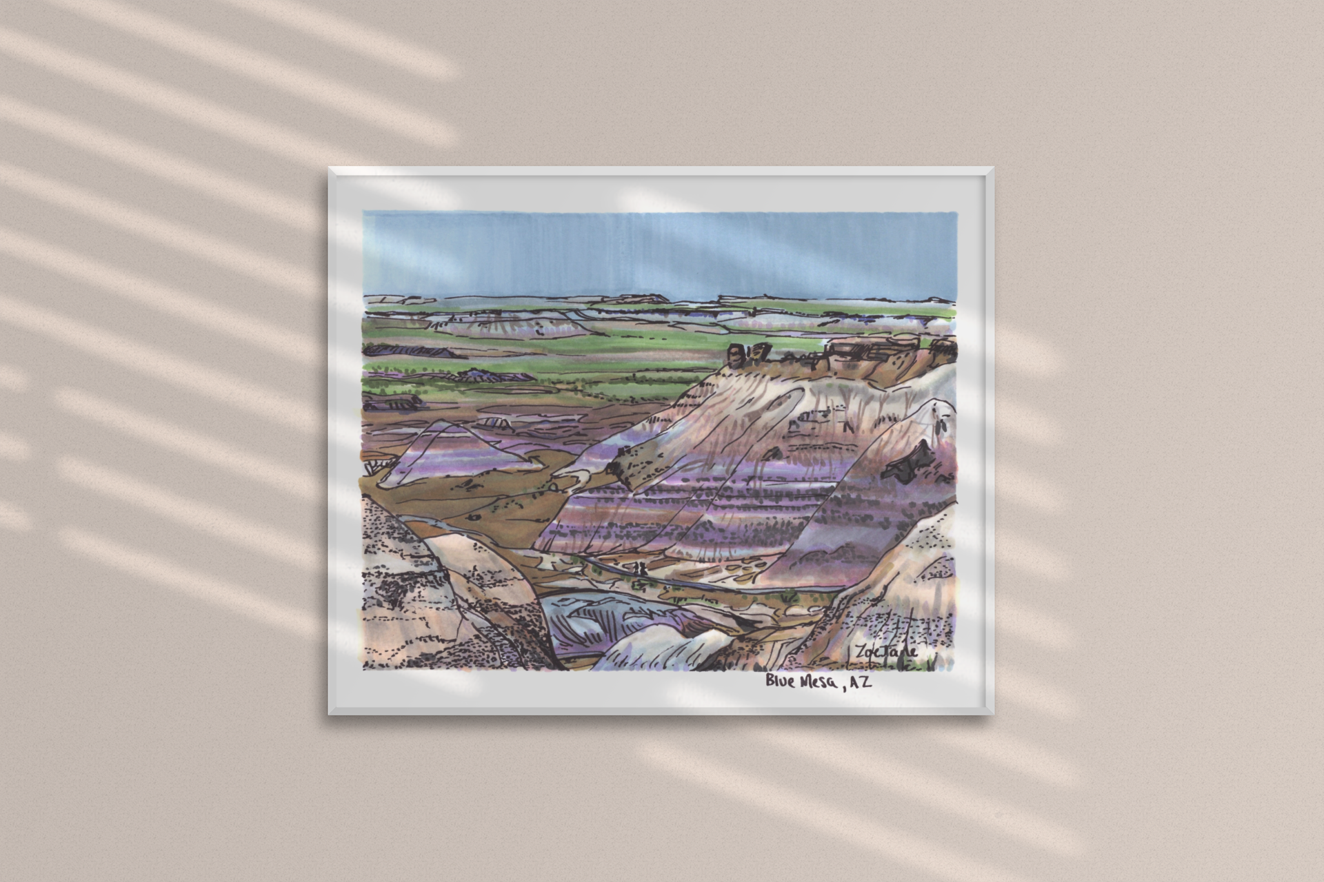 Blue Mesas (Print)
