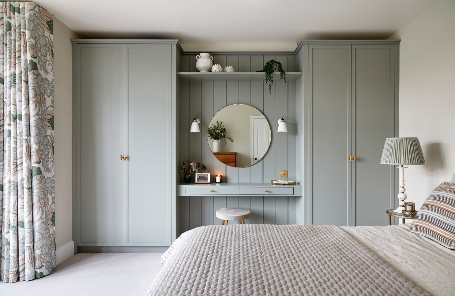 Harpenden Master bedroom design with Fitted wardrobes and dressing table Alison Anderson Interiors.jpg