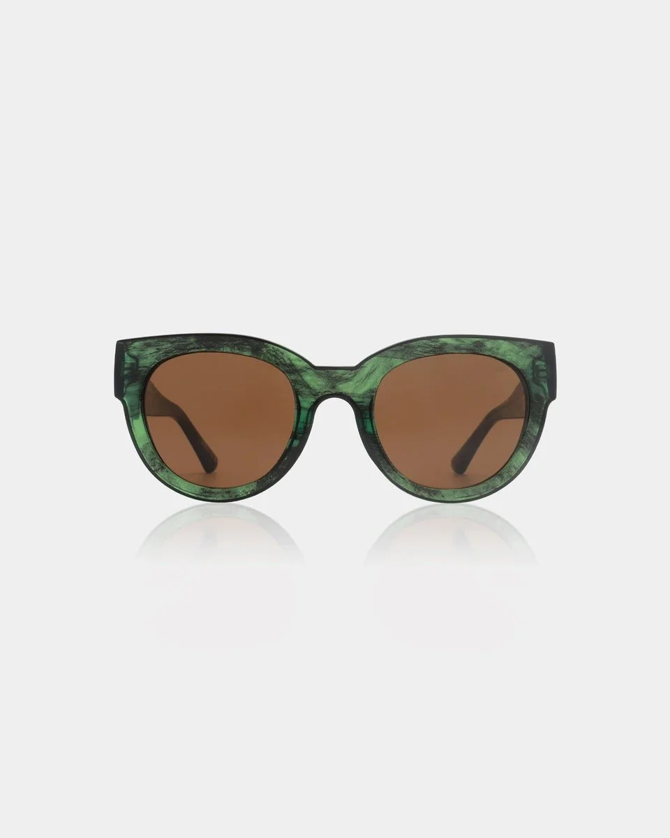 A. Kjærbede Lily Sunglasses - Green Marble Transparent