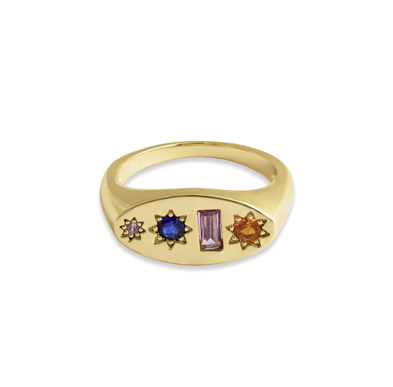 Junk Jewels Midnight Gemstone Signet Ring