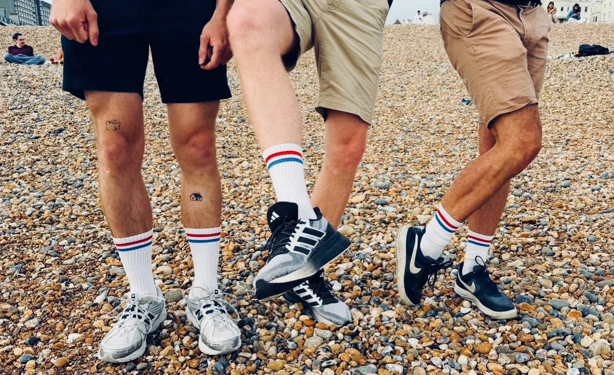 Hands down the best socks from @lebonshoppe - these are Milk in the Boyfriend Extended size. Thanks for the 📸 boys!
