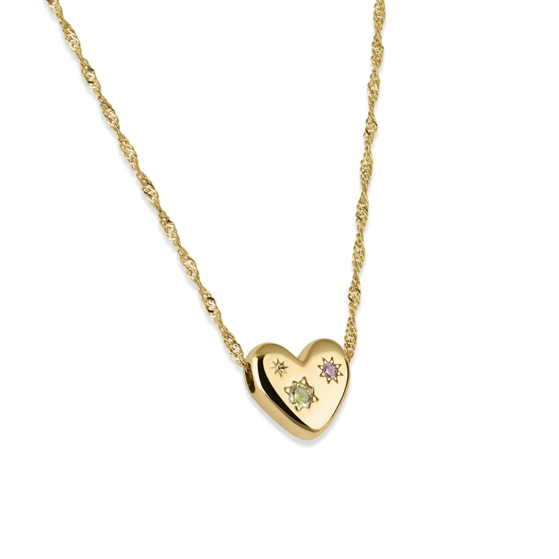 Junk Jewels Chunky Floating Heart Necklace