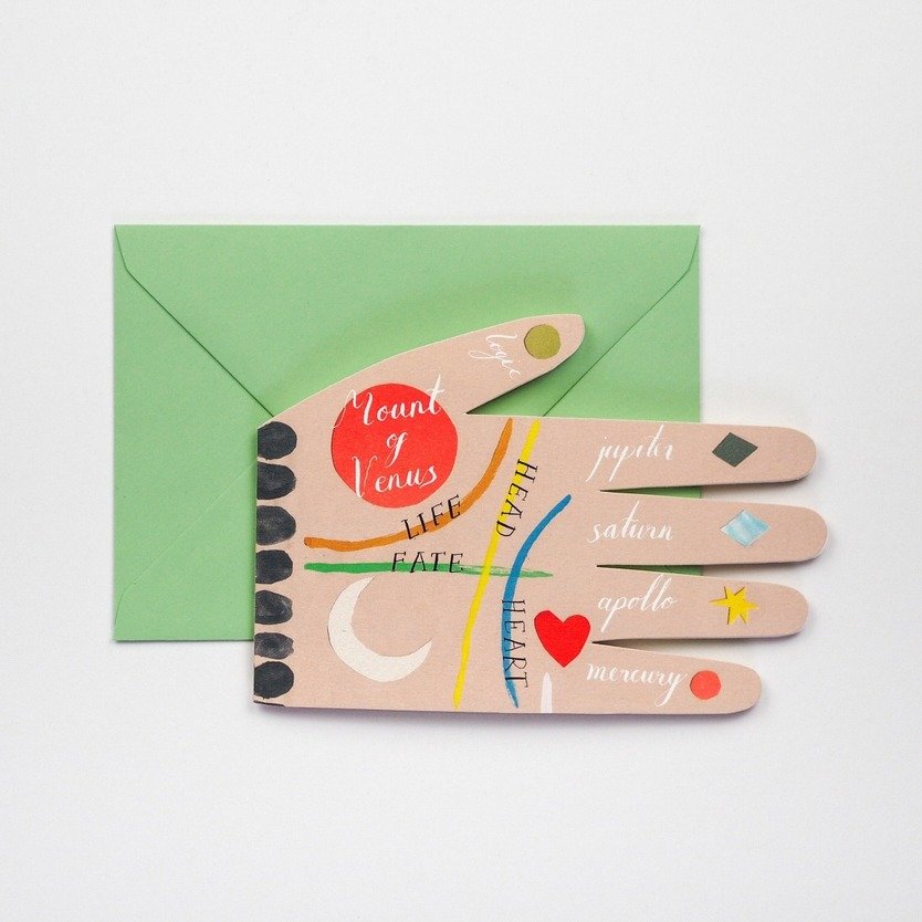 Palm Reading Greetings Card
