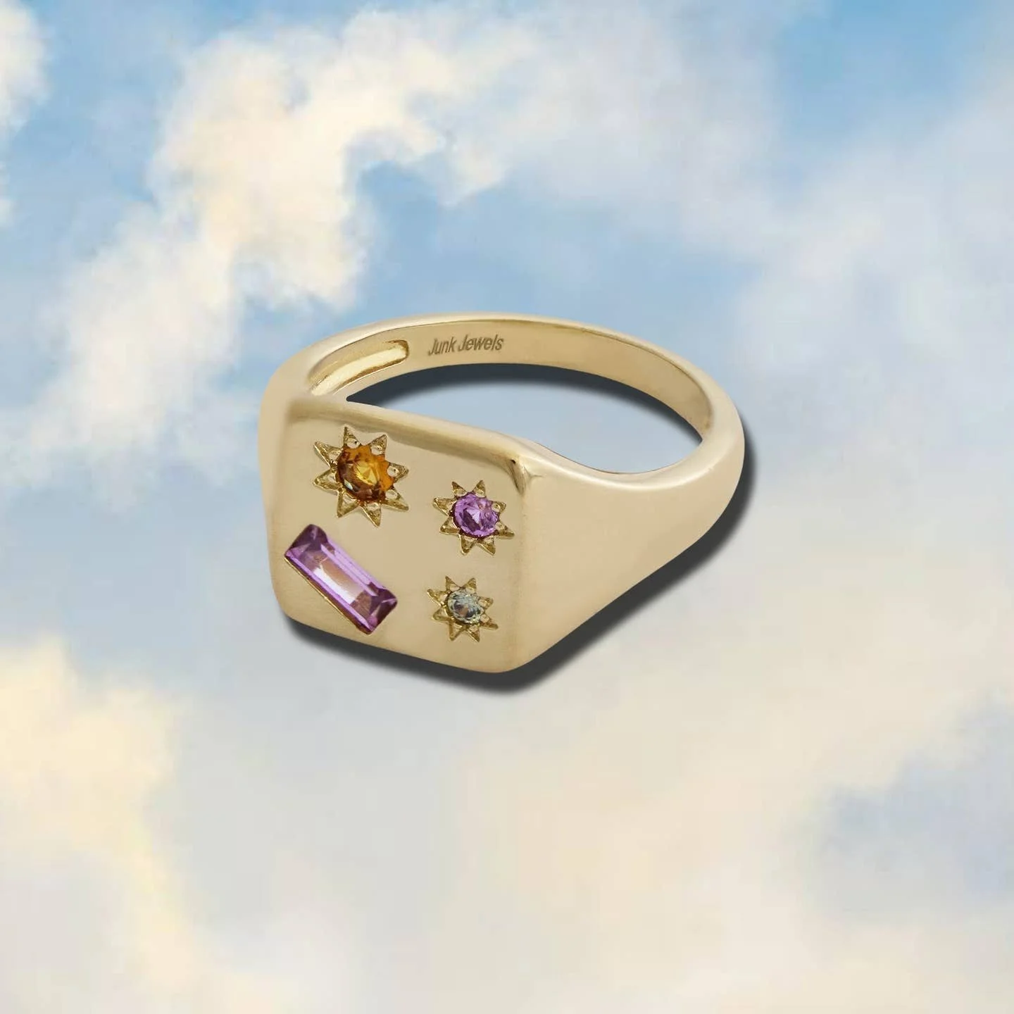 Junk Jewels Kaleidoscope Disco Signet Ring
