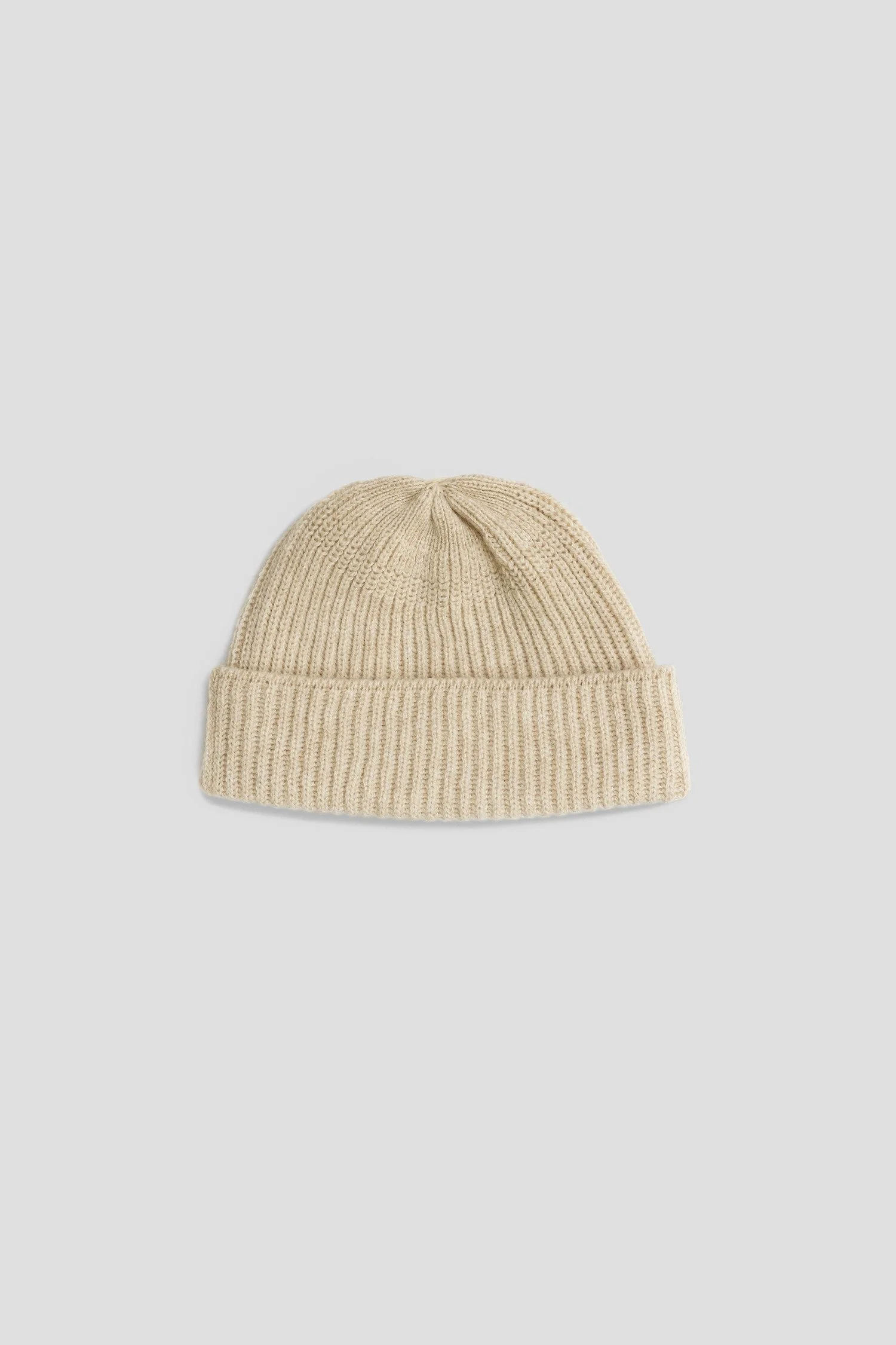 Jo Cranston Fisherman's Rib Short Beanie - Swansdown