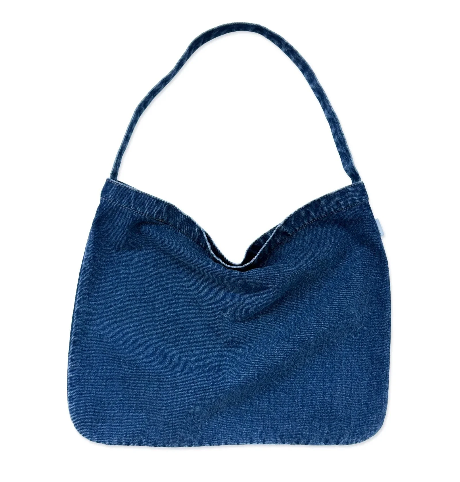 Le Bon Shoppe Blue Denim Happy Carry Tote Bag