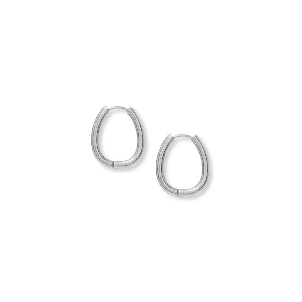 A Weathered Penny Silver Luna Hoops