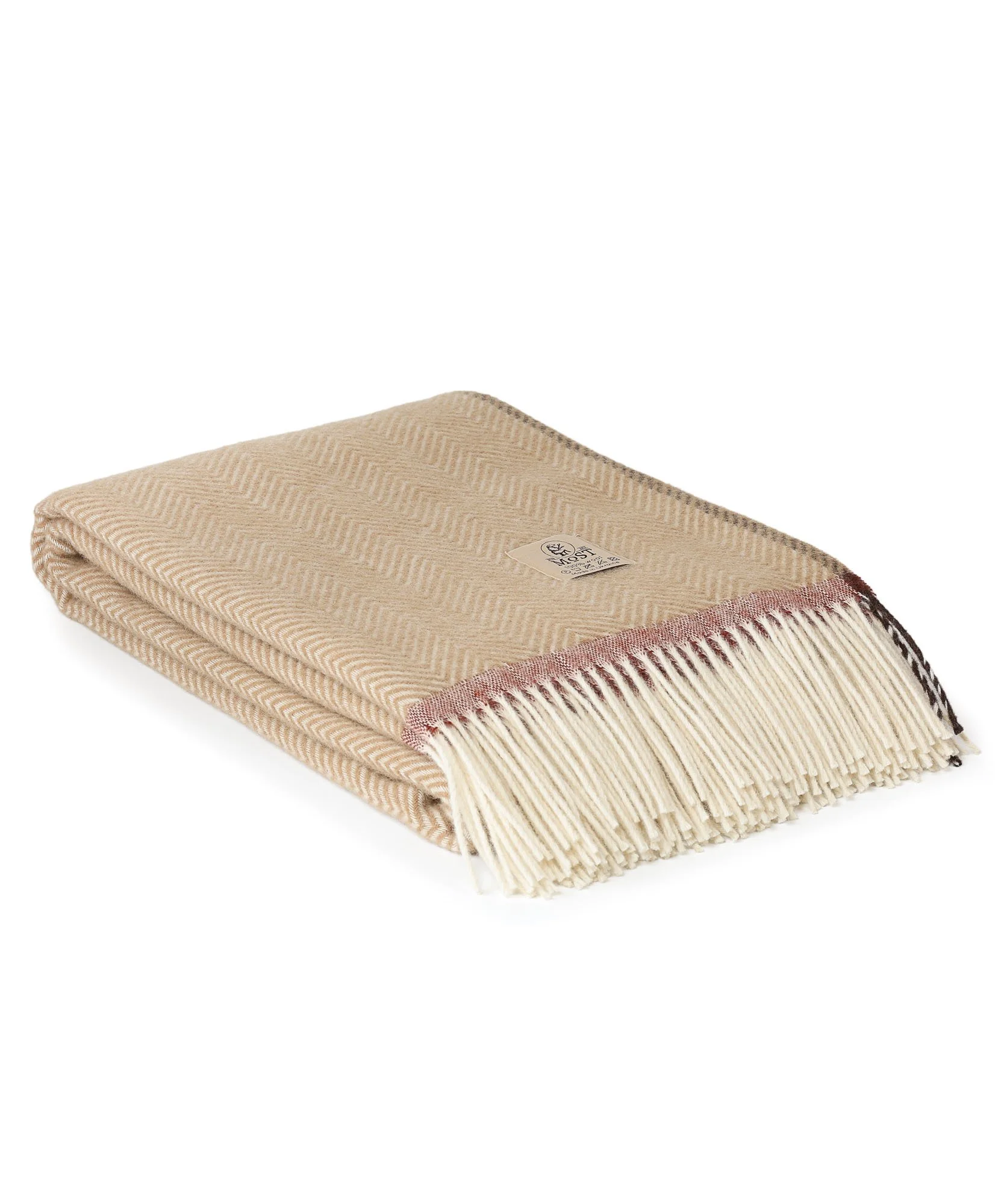 MoST Denver Wool Throw Blanket - Crema