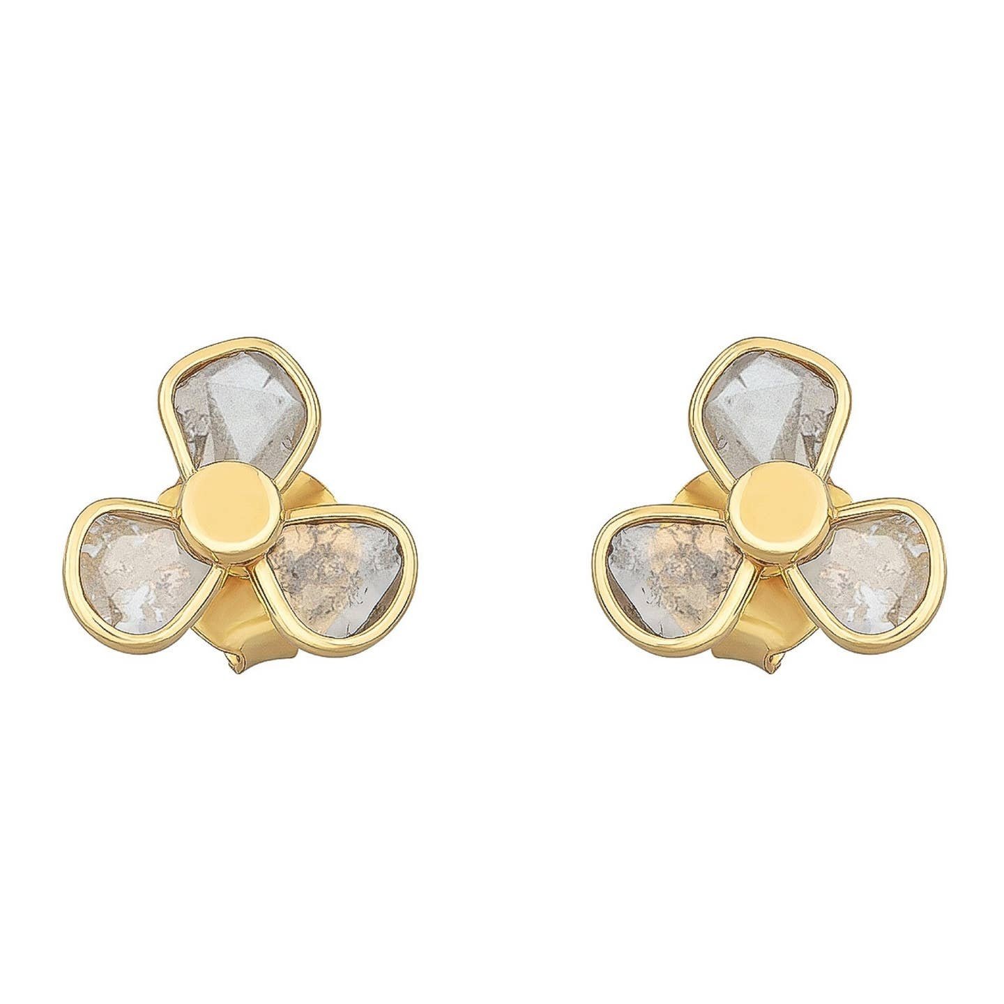 Pomegranate London Delhi Diamond Trio Stud Earrings