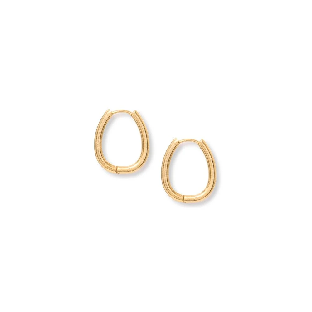 A Weathered Penny Gold Luna Hoops